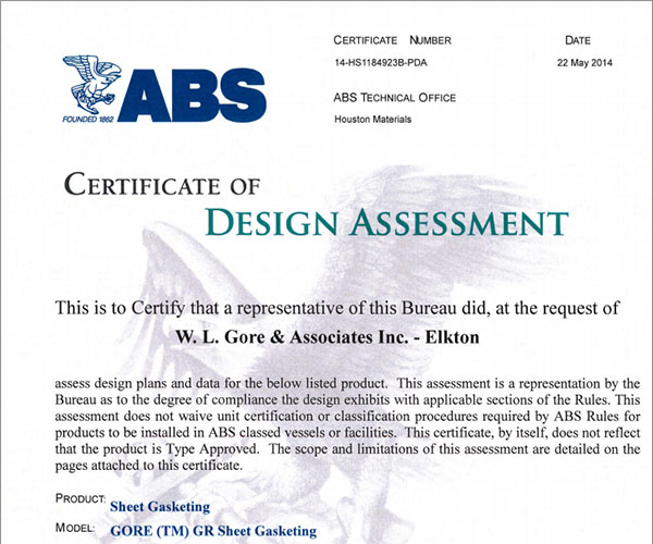 ABS Certificate